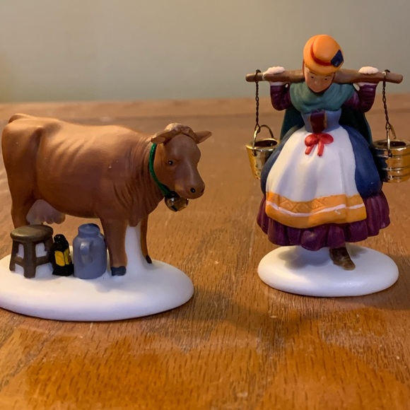 Dept 56 Eight Maids A-Milking (Twelve Days of Dickens Village) - Picture 1 of 11